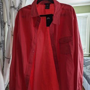 Nike SB Flannel Skate Top Pink Size XXL Light Fusion Red